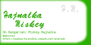 hajnalka miskey business card